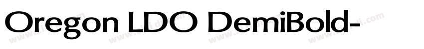 Oregon LDO DemiBold字体转换